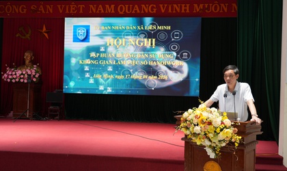 UBND xã Liên Minh tập huấn sử dụng Không gian làm việc số (HanoiWork)