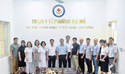 Bệnh viện Đa khoa Hà Đông khảo sát Trạm Y tế phường Đại Mỗ chuẩn bị cho công tác hợp tác chuyên môn