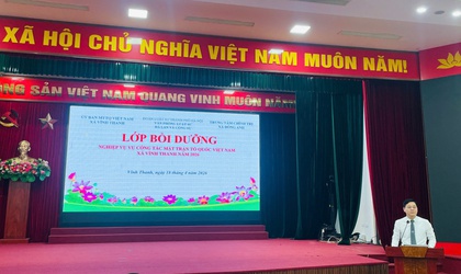 XÃ VĨNH THANH TỔ CHỨC LỚP BỒI DƯỠNG NGHIỆP VỤ CÔNG TÁC MẶT TRẬN NĂM 2026