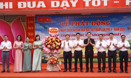 Xã Dân Hòa tổ chức Lễ phát động Ngày Sách và Văn hóa đọc Việt Nam lần thứ 5 và Hội thi xếp sách nghệ thuật năm 2026