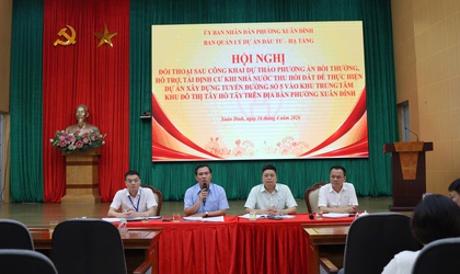 Phường Xuân Đỉnh tổ chức Hội nghị đối thoại sau công khai dự thảo phương án bồi thường, hỗ trợ, tái định cư dự án xây dựng tuyến đường số 5