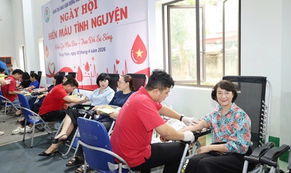 Phường Tùng Thiện tổ chức ngày hội hiến máu tình nguyện năm 2026