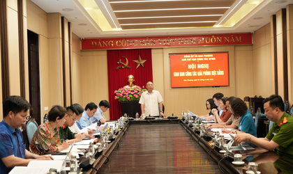 Đảng uỷ xã Đan Phượng giao ban công tác giải phóng mặt bằng