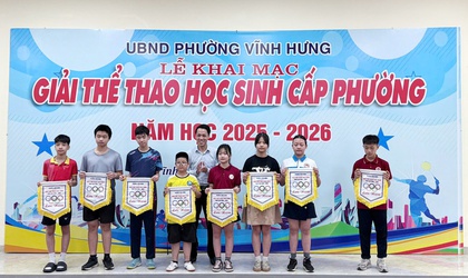 PHƯỜNG VĨNH HƯNG TỔ CHỨC KHAI MẠC GIẢI THỂ THAO HỌC SINH CẤP PHƯỜNG NĂM HỌC 2025 – 2026