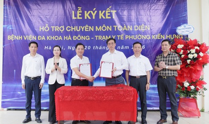 Bệnh viện Đa khoa Hà Đông hỗ trợ chuyên môn toàn diện cho Trạm Y tế phường Kiến Hưng