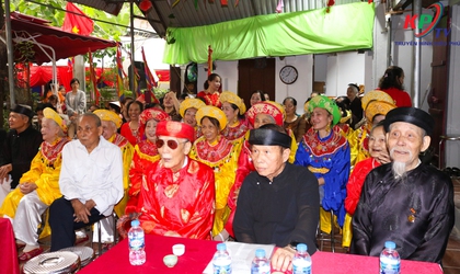 Thôn Phú Mỹ long trọng tổ chức Lễ đón nhận Bằng xếp hạng Di tích lịch sử - văn hóa cấp Thành phố đối với Đền Phú Trinh