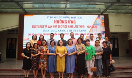 Phường Hai Bà Trưng: Lan tỏa văn hóa đọc qua từng nét vẽ - Khi sách trở thành nguồn cảm hứng sáng tạo