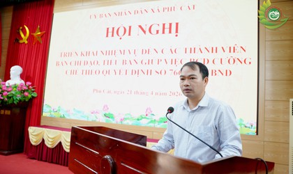 Phú Cát triển khai nhiệm vụ cưỡng chế xử lý vi phạm đất đai, trật tự xây dựng