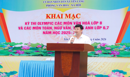 YÊN LÃNG KHAI MẠC KỲ THI OLYMPIC CÁC MÔN VĂN HÓA CẤP XÃ 