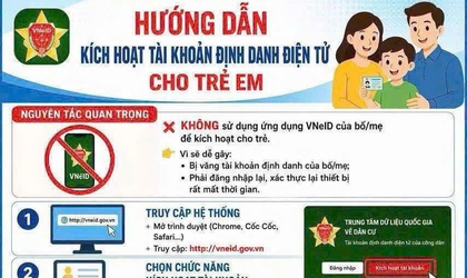 Tuyên truyền hướng dẫn kích hoạt tài khoản định danh điện tử cho trẻ em.