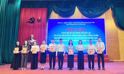 SÓC SƠN RA MẮT TỔ XUNG KÍCH CHUYỂN ĐỔI SỐ, LAN TỎA “BÌNH DÂN HỌC VỤ SỐ” ĐẾN TỪNG NGƯỜI DÂN