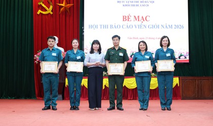 Hội thi Báo cáo viên giỏi Khối thi đua số 20 năm 2026 thành công tốt đẹp