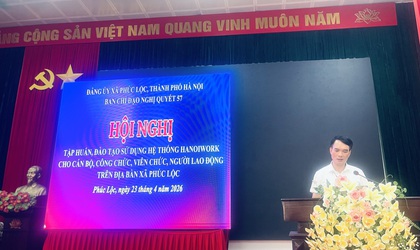 Phúc Lộc: Tập huấn, hướng dẫn sử dụng Hệ thống HanoiWork cho đội ngũ cán bộ, công chức, viên chức theo 4 trục