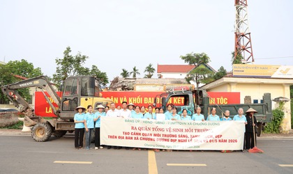 Xã Chương Dương ra quân tổng vệ sinh môi trường dịp nghỉ lễ 30/4 và 1/5