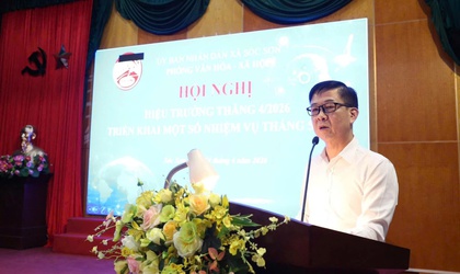 XÃ SÓC SƠN TỔ CHỨC HỘI NGHỊ GIAO BAN NGÀNH GIÁO DỤC THÁNG 4, TRIỂN KHAI NHIỆM VỤ TRỌNG TÂM THÁNG 5 NĂM 2026