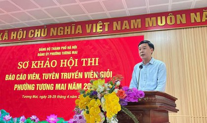 Đảng ủy phường Tương Mai tổ chức vòng sơ khảo hội thi báo cáo viên, tuyên truyền viên năm 2026