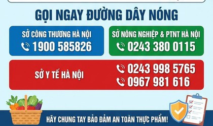 Hà Nội công bố đường dây nóng tiếp nhận phản ánh về an toàn thực phẩm