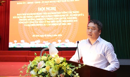 XÃ SÓC SƠN SƠ KẾT CÔNG TÁC QUÝ I/2026; TỔNG KẾT CÔNG TÁC BẦU CỬ QUỐC HỘI VÀ HĐND CÁC CẤP