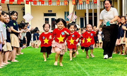 Trường mầm non Ninh Sở hưởng ứng Ngày Sức khỏe Toàn dân 07/4/2026