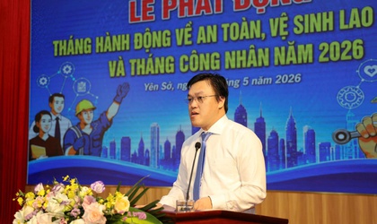 Phường Yên Sở tổ chức Lễ phát động Tháng hành động về An toàn, vệ sinh lao động và Tháng Công nhân năm 2026
