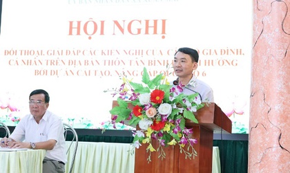 Xuân Mai: tổ chức hội nghị đối thoại, giải đáp kiến nghị của các hộ gia đình, cá nhân trên địa bàn thôn Tân Bình  bị ảnh hưởng bởi Dự án cải tạo, nâng cấp Quốc lộ 6 đoạn Ba La - Xuân Mai