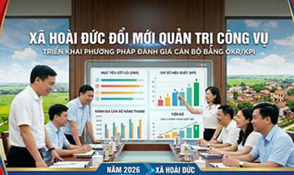 Làm thật, đo thật, xếp loại thật - Hoài Đức áp dụng OKR/KPI trong đánh giá cán bộ hằng tháng