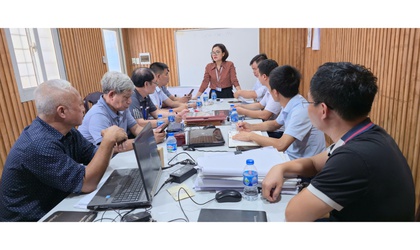 Uỷ ban MTTQ Việt Nam phường Long Biên, giám sát đầu tư xây dựng dự án trường học tại ô quy hoạch cụm G.2 phường Long Biên.