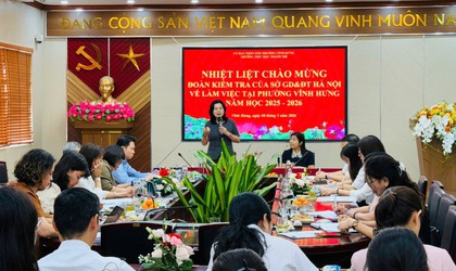 PHƯỜNG VĨNH HƯNG ĐÓN ĐOÀN KIỂM TRA CỦA SỞ GIÁO DỤC VÀ ĐÀO TẠO HÀ NỘI VỀ THỰC HIỆN NHIỆM VỤ GIÁO DỤC TIỂU HỌC HỌC KÌ II, NĂM HỌC 2025 – 2026