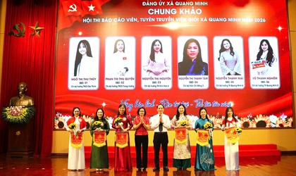 QUANG MINH TỔ CHỨC THÀNH CÔNG HỘI THI BÁO CÁO VIÊN, TUYÊN TRUYỀN VIÊN GIỎI NĂM 2026 VÀ TRAO GIẢI CUỘC THI CHÍNH LUẬN BẢO VỆ NỀN TẢNG TƯ TƯỞNG CỦA ĐẢNG