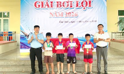 XÃ ỨNG THIÊN TỔ CHỨC GIẢI BƠI LỘI CHO HỌC SINH LỨA TUỔI THIẾU NIÊN VÀ NHI ĐỒNG NĂM 2026