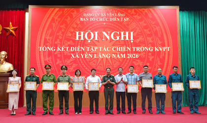 Xã Yên Lãng tổng kết diễn tập tác chiến khu vực phòng thủ năm 2026