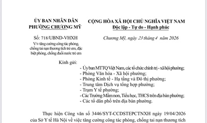 Phường Chương Mỹ tăng cường công tác phòng, chống tai nạn thương tích và đuối nước trẻ em
