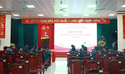 Khai mạc huấn luyện Dân quân tự vệ cơ động năm 2026, nâng cao khả năng sẵn sàng chiến đấu.