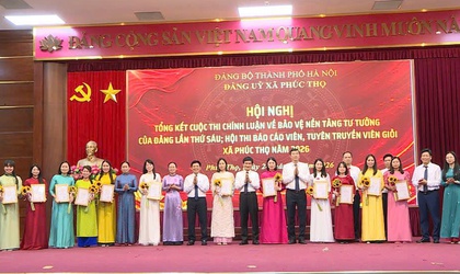 PHÚC THỌ TỔNG KẾT CUỘC THI CHÍNH LUẬN VỀ BẢO VỆ NỀN TẢNG TƯ TƯỞNG CỦA ĐẢNG LẦN THỨ SÁU, NĂM 2026 VÀ HỘI THI BÁO CÁO VIÊN, TUYÊN TRUYỀN VIÊN GIỎI NĂM 2026