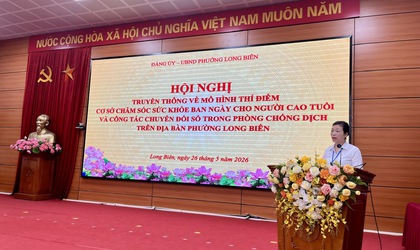 Phường Long Biên tiên phong triển khai Mô hình thí điểm Cơ sở chăm sóc sức khỏe ban ngày cho người cao tuổi và chuyển đổi số trong công tác phòng chống dịch