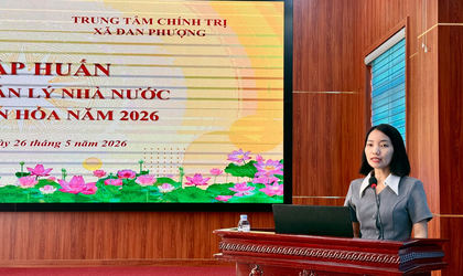 Lớp tập huấn công tác quản lý nhà nước về Di sản văn hóa trên địa bàn xã Đan Phượng năm 2026.