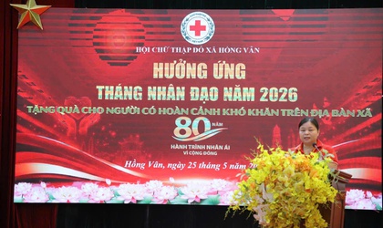 Xã Hồng Vân tổ chức chương trình hưởng ứng tháng nhân đạo năm 2026