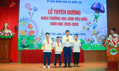 Quốc Oai tuyên dương, khen thưởng cho 45 tập thể, học sinh tiêu biểu năm học 2025-2026