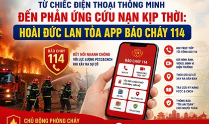 Từ chiếc điện thoại thông minh đến phản ứng cứu nạn kịp thời: Hoài Đức lan tỏa app Báo cháy 114