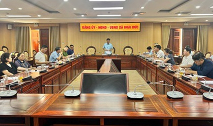 Ban cưỡng chế thực hiện quyết định kiểm đếm bắt buộc xã Hoài Đức tổ chức họp triển khai công tác cưỡng chế kiểm đếm bắt buộc đối với các hộ gia đình, cá nhân thuộc diện thu hồi đất để thực hiện các dự án trên địa bàn.