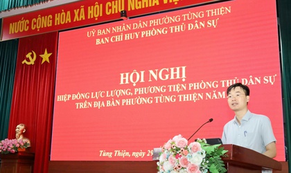 Phường Tùng Thiện hiệp đồng lực lượng, phương tiện phòng thủ dân sự năm 2026.