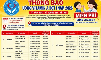 Thông báo uống Vitamin A đợt I năm 2026