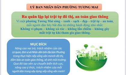THƯ NGỎ CỦA UBND PHƯỜNG TƯƠNG MAI VỀ VIỆC RA QUÂN LẬP LẠI TRẬT TỰ ĐÔ THỊ, AN TOÀN GIAO THÔNG TRÊN ĐỊA BÀN PHƯỜNG