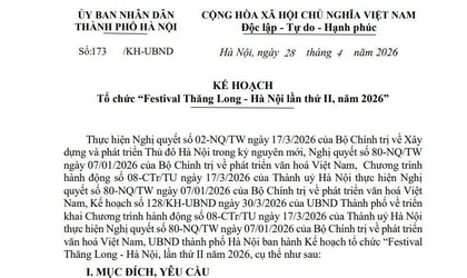 Tổ chức Festival Thăng Long - Hà Nội lần thứ II, năm 2026