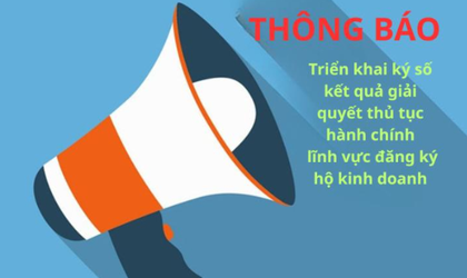 Phường Tây Hồ thông báo triển khai ký số kết quả giải quyết thủ tục hành chính lĩnh vực đăng ký hộ kinh doanh