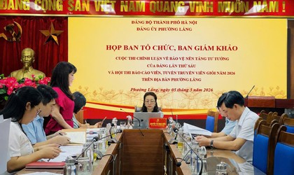 PHƯỜNG LÁNG HỌP BAN TỔ CHỨC, BAN GIÁM KHẢO CUỘC THI CHÍNH LUẬN VỀ BẢO VỆ NỀN TẢNG TƯ TƯỞNG CỦA ĐẢNG LẦN THỨ SÁU VÀ HỘI THI BÁO CÁO VIÊN, TUYÊN TRUYỀN VIÊN GIỎI NĂM 2026
