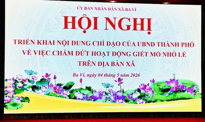 Xã Ba Vì tổ chức hội nghị triển khai nội dung chỉ đạo của UBND Thành phố Hà Nội về việc chấm dứt hoạt động giết mổ nhỏ lẻ trên địa bàn
