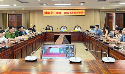 HĐND xã Hoài Đức dự hội nghị trực tuyến tiếp xúc cử tri sau kỳ họp thứ Nhất, Quốc hội khóa XVI