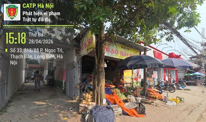 Long Biên tăng cường xử lý vi phạm trật tự đô thị qua hình ảnh