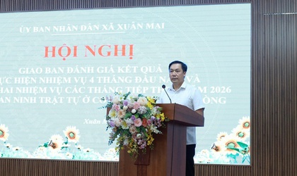 Xuân Mai: Giao ban đánh giá kết quả thực hiện nhiệm vụ 4 tháng đầu năm và triển khai nhiệm vụ các tháng tiếp theo năm 2026 của Tổ bảo vệ an ninh trật tự ở cơ sở và Đội dân phòng